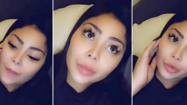 Maeva Ghennam (Les Marseillais aux Cara&iuml;bes) souffrante apr&egrave;s sa chirurgie, elle pensait avoir attrap&eacute; le Coronavirus. &reg;Snapchat : Maeva Ghennam