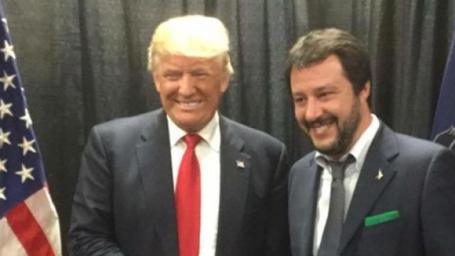 Matteo Salvini insieme a Donald Trump