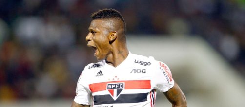 Arboleda fez o gol que garantiu os 3 pontos para o Tricolor do Morumbi. (Arquivo Blasting News)