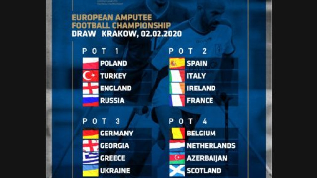 Calcio amputati, estrazione turni Europei