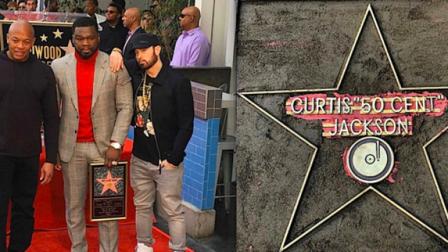 Da sinistra: Dr. Dre, 50 Cent ed Eminem