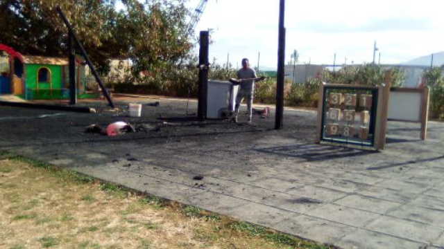 Giochi bruciati al Parco della Salute di Palermo