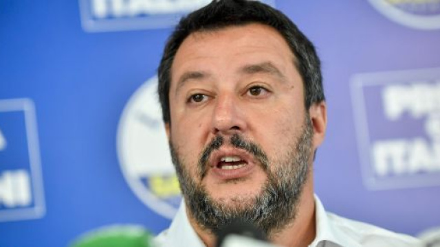 Matteo Salvini leader della Lega attacca il governo