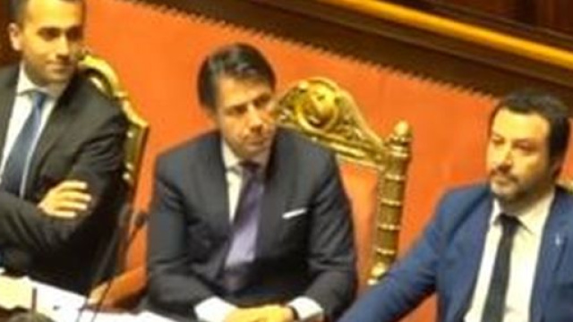 Luigi Di Maio, Giuseppe Conte e Matteo Salvini.