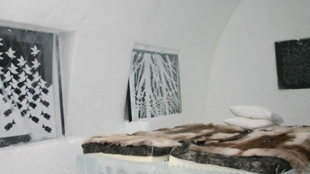 Le suite dell'Ice Hotel di Jukkasj&auml;rvi.