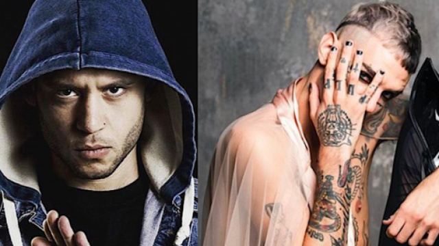Rancore a sinistra, Achille Lauro a destra.