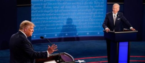 Momentos del debate presidencial en EEUU.