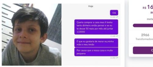 Vaquinha arrecada mais de R$ 160 mil para garoto que tentou comprar casa para fam&iacute;lia com parcelas de R$ 50 (Reprodu&ccedil;&atilde;o/Redes Sociais)