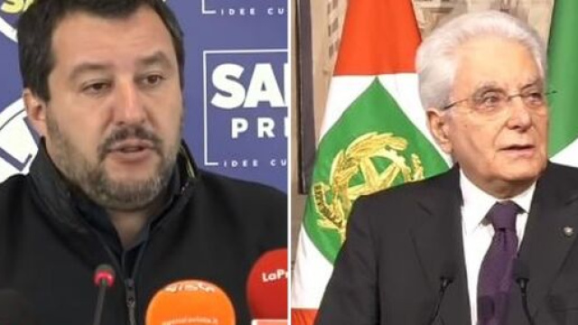 Matteo Salvini e Sergio Mattarella.