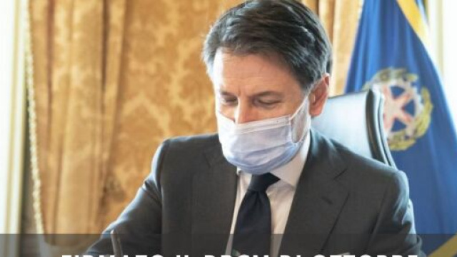 Dpcm del 13 ottobre firmato da Giuseppe Conte.
