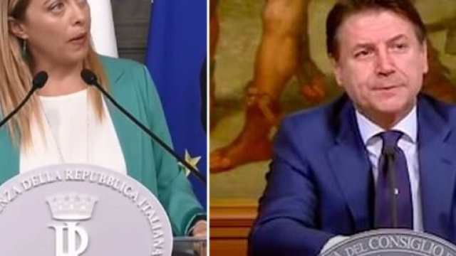 Giorgia Meloni e Giuseppe Conte.