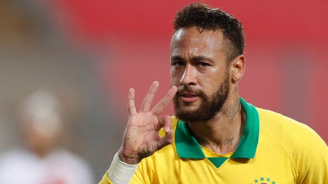 Neymar autore di una tripletta in Per&ugrave;-Brasile 2-4.