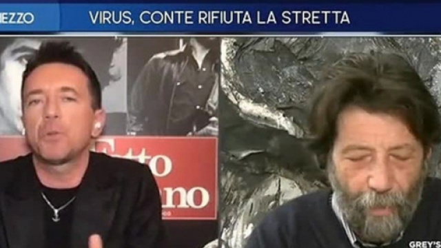 Duro scontro a Otto e mezzo tra Scanzi e Cacciari.