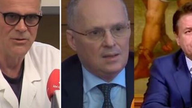 Alberto Zangrillo, Walter Ricciardi e Giuseppe Conte.