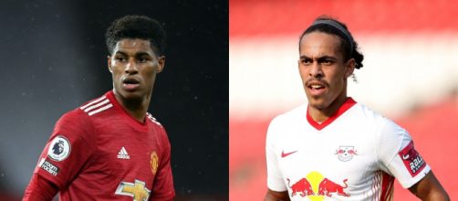 Manchester United e RB Leipzig se enfrentam pela segunda rodada da Liga dos Campe&otilde;es. (Fotomontagem)