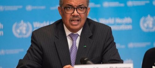 Tedros Adhanom Ghebreyesus, director general de la OMS durante una conferencia de prensa.