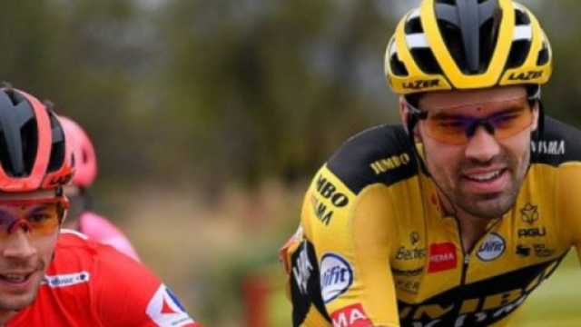 Tom Dumoulin alla Vuelta Espana insieme a Primoz Roglic