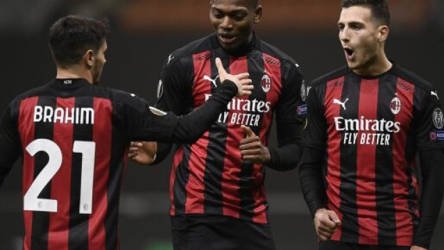 Brahim Diaz, Rafaele Leao e Diogo Dalot autori dei gol del Milan foto di : acmilan.com