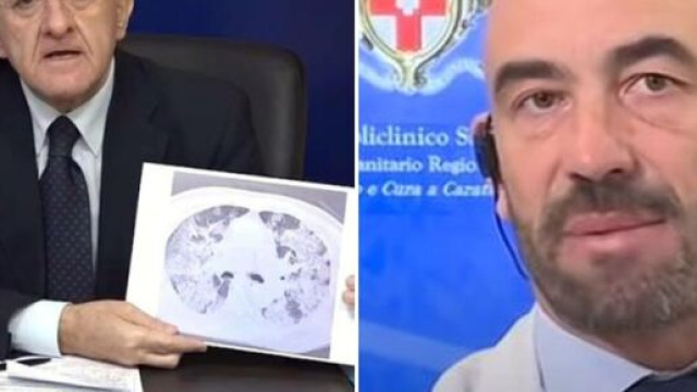 Vincenzo De Luca, governatore della Campania, e Matteo Bassetti, direttore delle Malattie Infettive del Sacco di Milano.