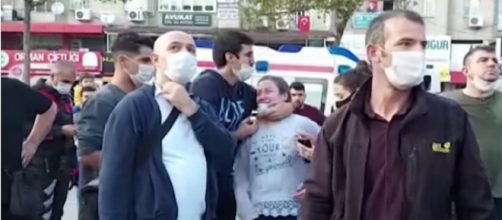 Rescue workers look for survivors after strong earthquake hits parts of Turkey, Greece. [Image source/Global News YouTube video]