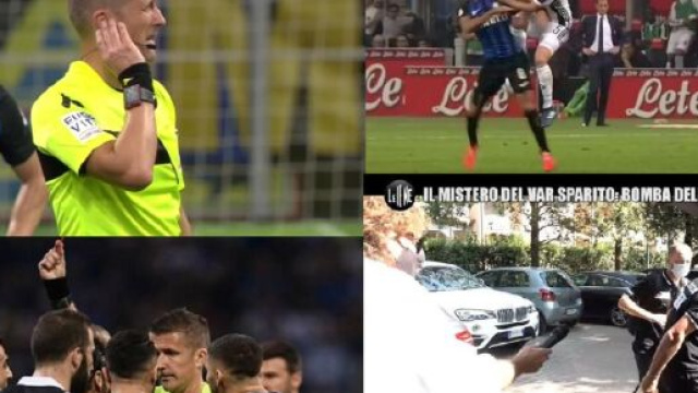 Alcuni fotogrammi del caso Pjanic/Orsato.