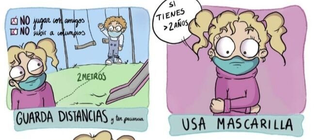 Un cartel creado por m&eacute;dicos para ni&ntilde;os desata pol&eacute;mica: indica mascarilla a los dos a&ntilde;os