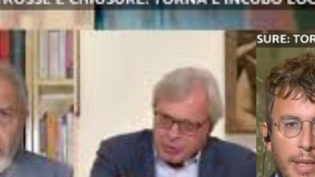 Stasera Italia, Antonio Caprarica contro Sgarbi e Fusaro.