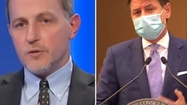 Massimo Giannini e Giuseppe Conte.