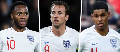 Inglaterra tem &oacute;tima safra de jogadores jovens. (Fotomontagem)