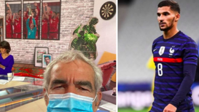 Raymond Domenech tacle Houssem Aouar - Photo Montage Instagram