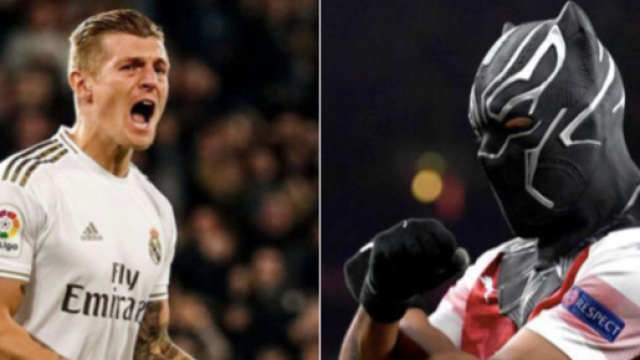 Toni Kroos tacle Aubameyang et ses c&eacute;l&eacute;brations, le Gunner r&eacute;pond s&egrave;chement sur Twitter. Source montage photo