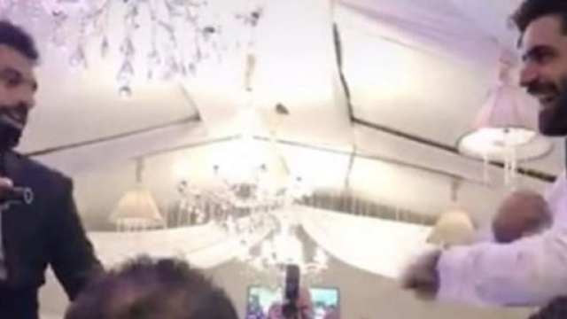 Mohamed Salah au mariage de son fr&egrave;re.