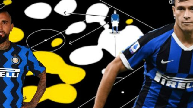 Inter, Barella e Vidal nel 3-5-2 di Conte.