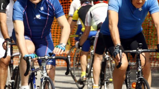 L'ex premier e grande appassionato di ciclismo Romano Prodi.