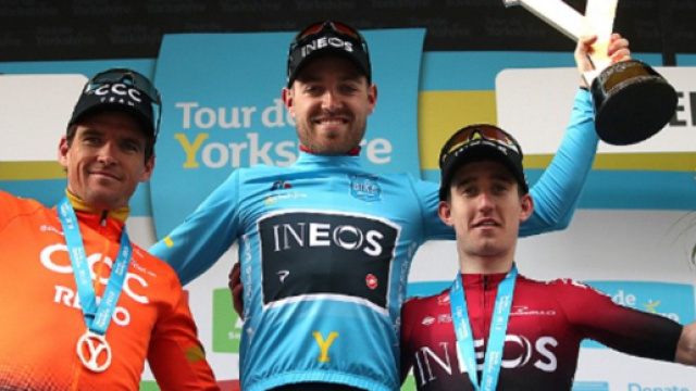 Il podio dell'ultima edizione del Tour de Yorkshire.