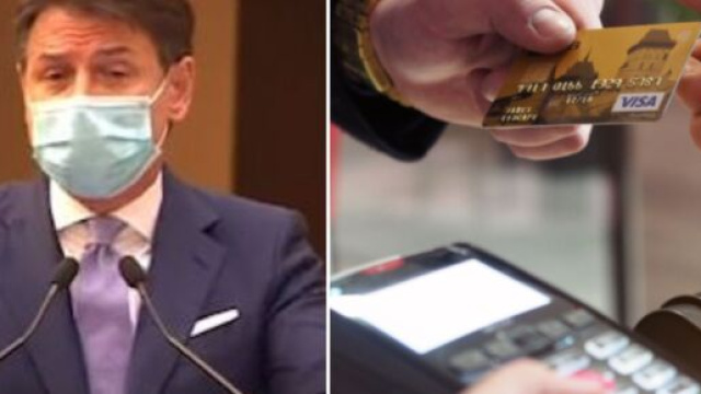 Giuseppe Conte e l'ipotesi di un cashback gi&agrave; a Natale.