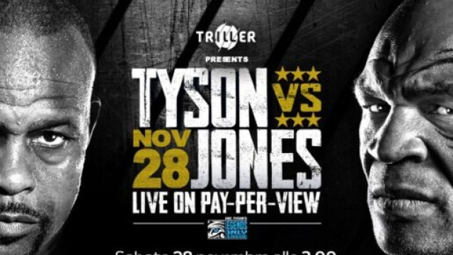 Mike Tyson vs Roy Jones in pay per view su Sky domenica 29 novembre.