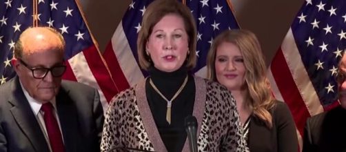 Trump campaign cuts ties with attorney Sidney Powell after bizarre election fraud claims. [Image Source: YouTube/Reuters]