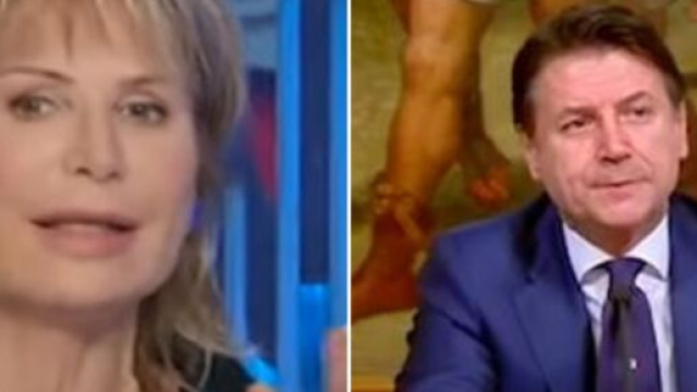 Lilli Gruber e Giuseppe Conte.