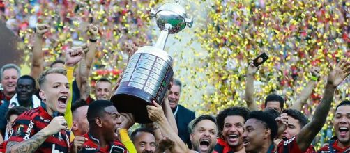 Clube do Flamengo comemorando o t&iacute;tulo da Libertadores. (Arquivo Blasting News)