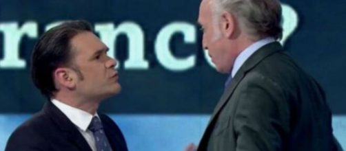 I&ntilde;aki L&oacute;pez y Eduardo Inda en un tenso momento de 'La sexta noche'.