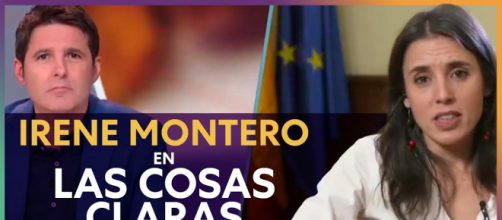 Jes&uacute;s Cintora entrevista a Irene Montero en 'Las cosas claras'.