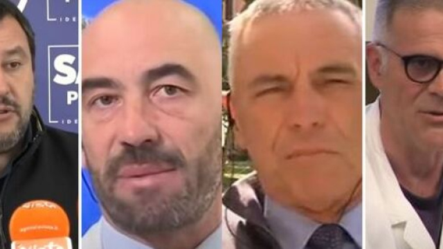 Matteo Salvini, Matteo Bassetti, Giorgio Pal&ugrave; e Giorgio Pal&ugrave;.