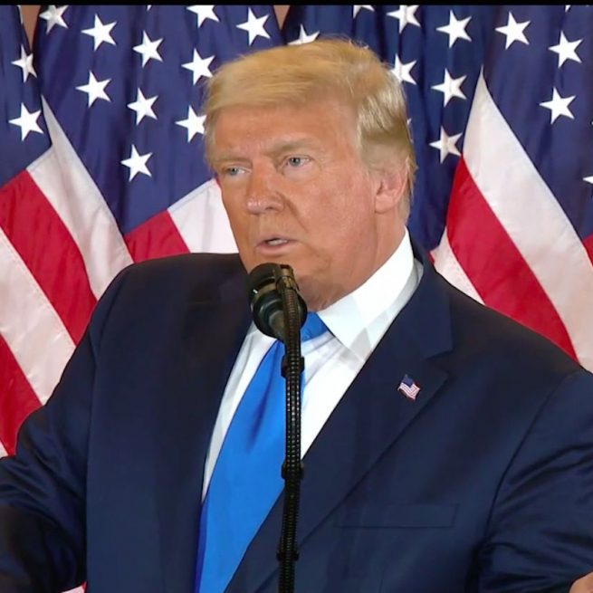 &copy;CNBC Capture Donald Trump a fait un speech &agrave; la Maison Blanche