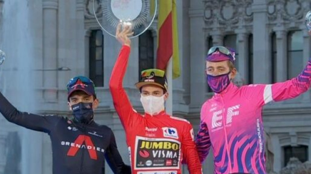 Il podio finale della Vuelta Espana 2020