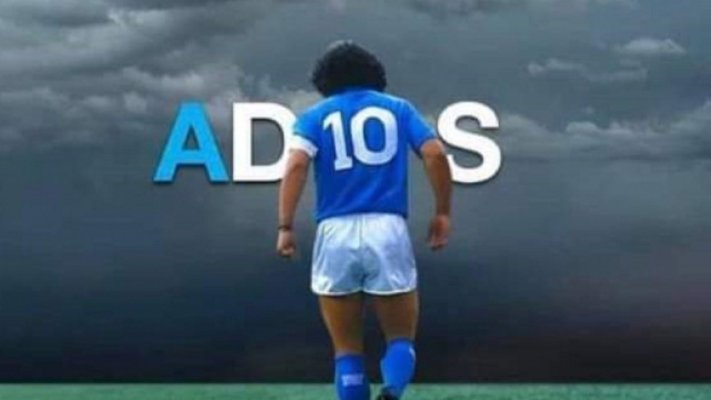 L'immagine mostrata al GF Vip per ricordare Diego Armando Maradona.
