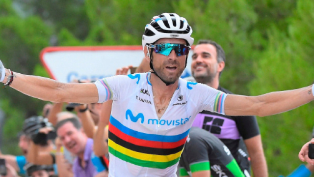 Alejandro Valverde, storico capitano della Movistar.