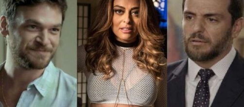 Rubinho, Bibi e Caio em "A For&ccedil;a do Querer". (Fotomontagem)