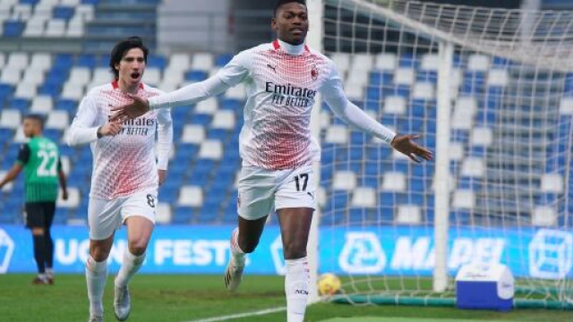 Rafael Leao sigla il gol pi&ugrave; veloce d'Europa della storia. Foto di: acmilan.com