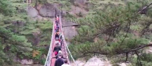 Mysterious Mt. Kumgang of North Korea. [Image source/Young Pioneer Tours YouTube video]